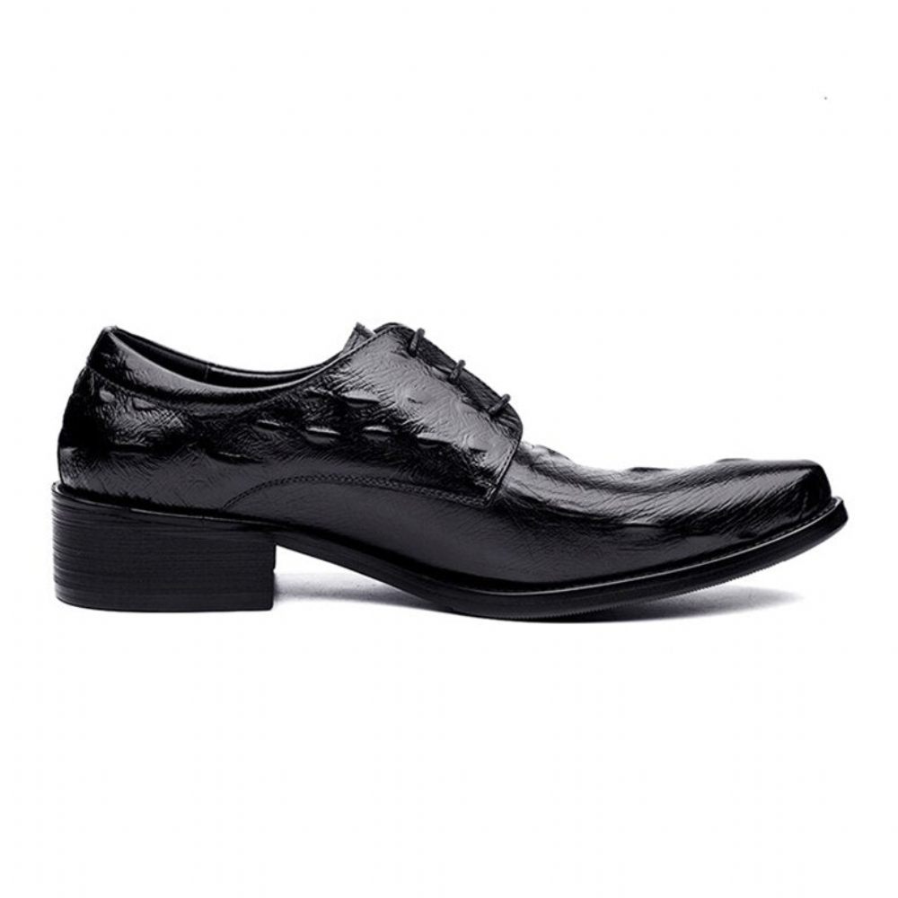 Chaussures Habillées Oxford À Lacets Pour Hommes - Noir