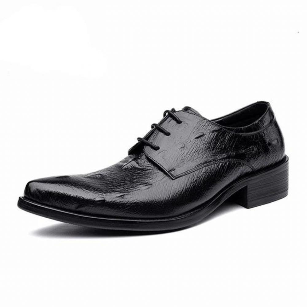 Chaussures Habillées Oxford À Lacets Pour Hommes - Noir