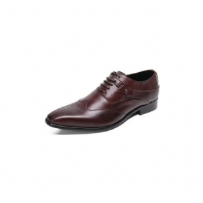 Chaussures Habillées Oxford Luxe À Bout Carré Pour Hommes