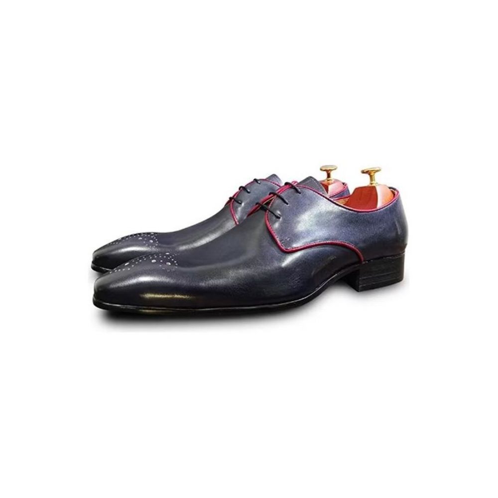 Chaussures Habillées Pointues Cuir Véritable Pour Hommes