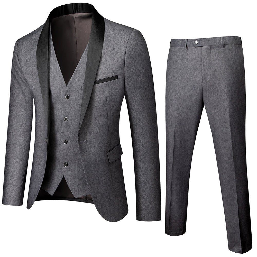 Costumes Pour Hommes Costume 3 Pièces Chic Et Skinny Avec Fermeture Éclair - Gris