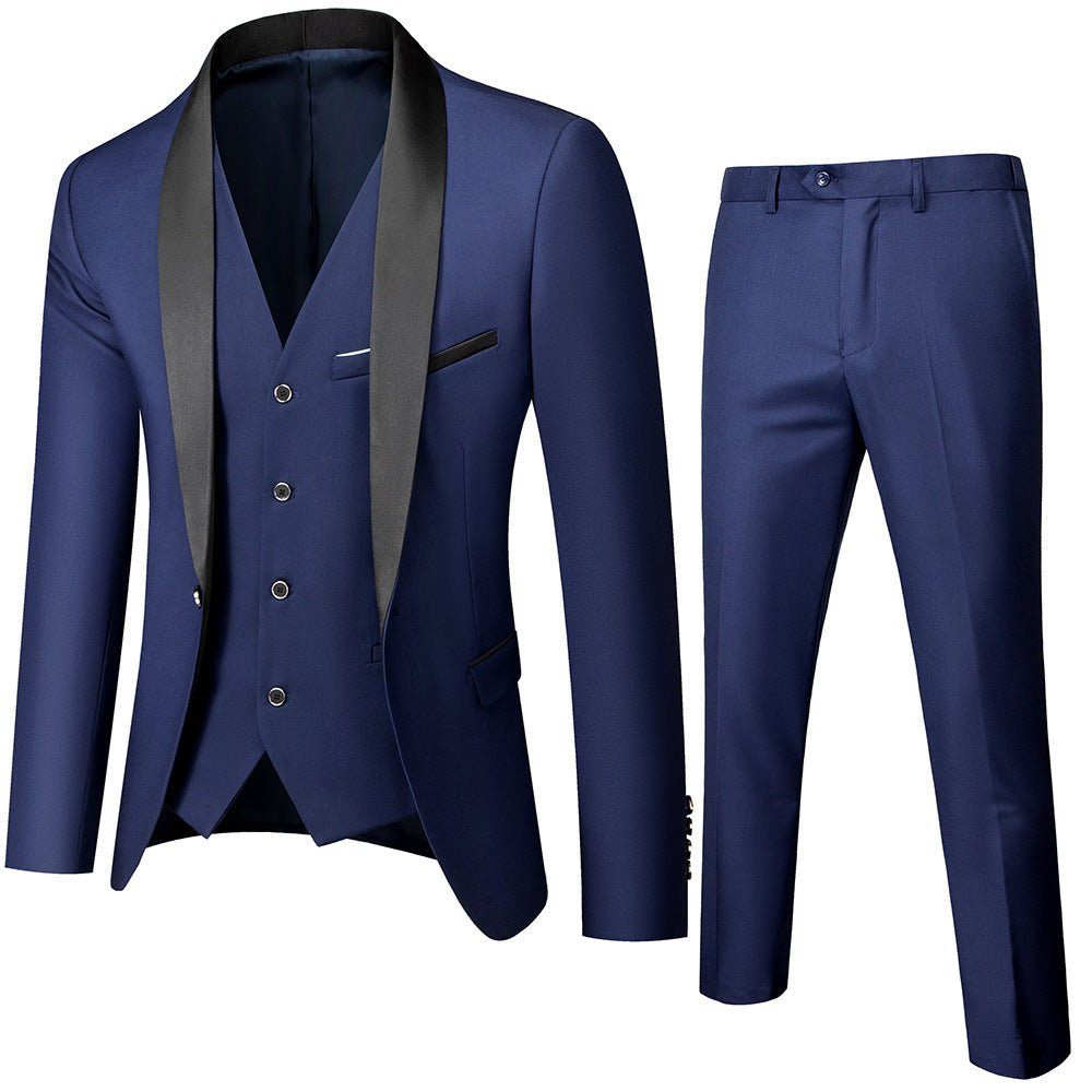 Costumes Pour Hommes Costume 3 Pièces Chic Et Skinny Avec Fermeture Éclair - Bleu