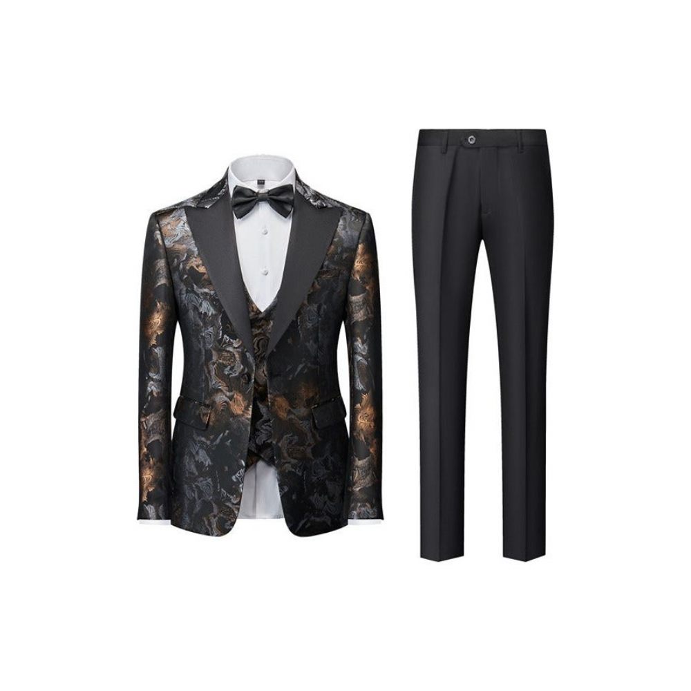 Costumes Pour Hommes Costume 3 Pièces Chic Et Skinny Avec Fermeture Éclair - Multicolore