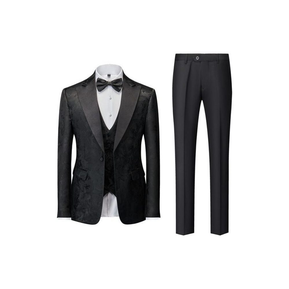 Costumes Pour Hommes Costume 3 Pièces Chic Et Skinny Avec Fermeture Éclair - Multicolore