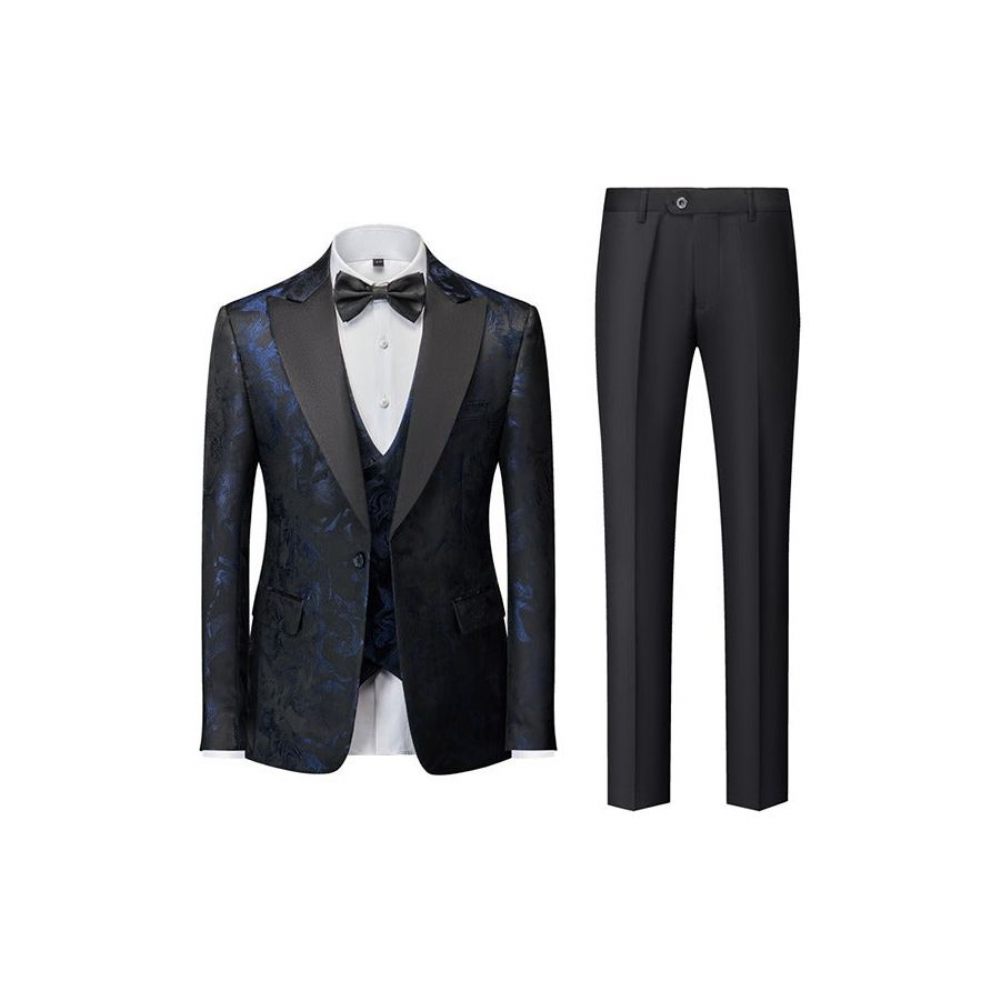 Costumes Pour Hommes Costume 3 Pièces Chic Et Skinny Avec Fermeture Éclair - Multicolore