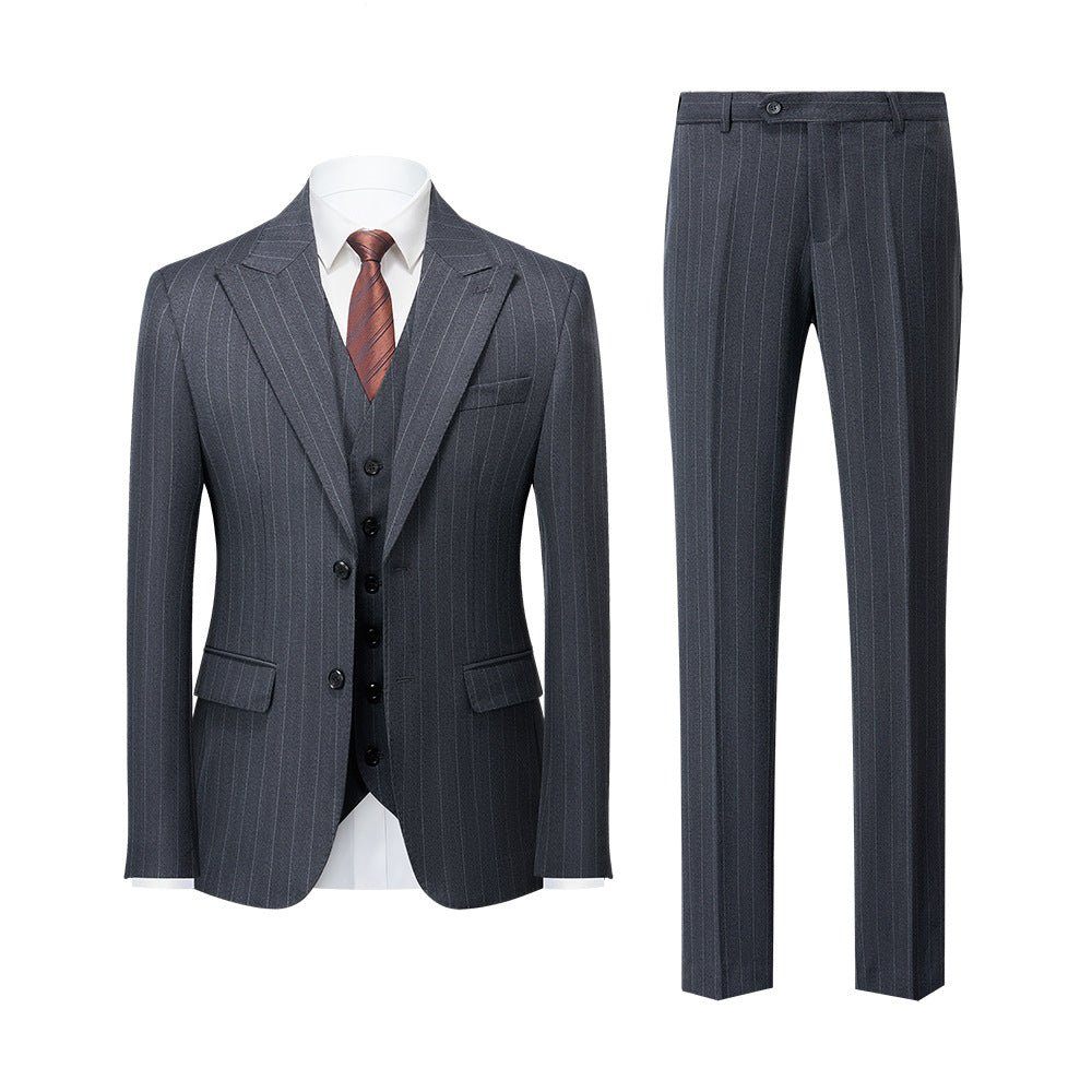 Costumes Pour Hommes Costume 3 Pièces Skinny Avec Fermeture Éclair - Gris