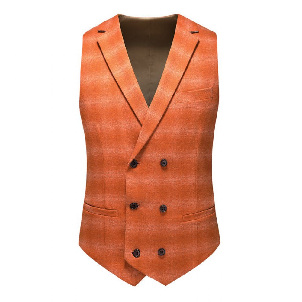 Costumes Pour Hommes Costume 3 Pièces Skinny Avec Fermeture Éclair - Orange