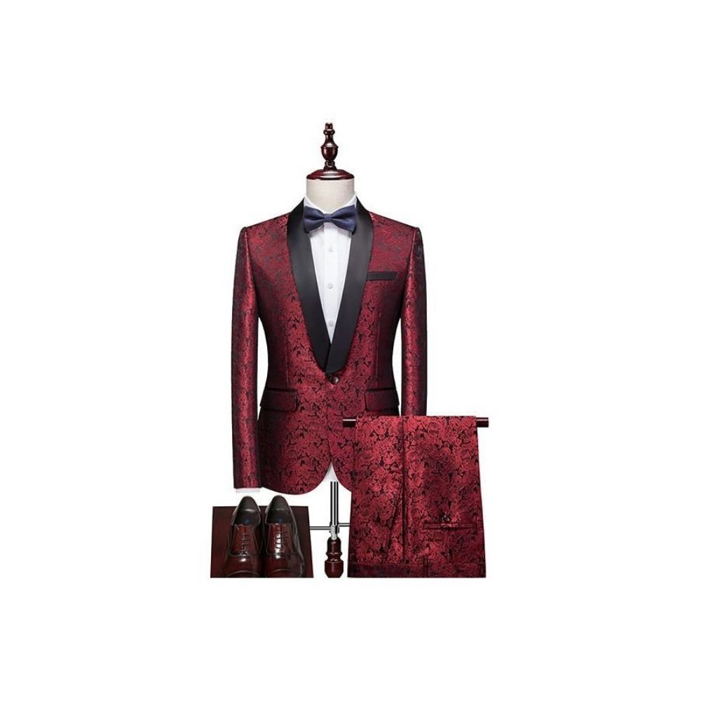 Costumes Pour Hommes Costume Skinny Chic - Rouge