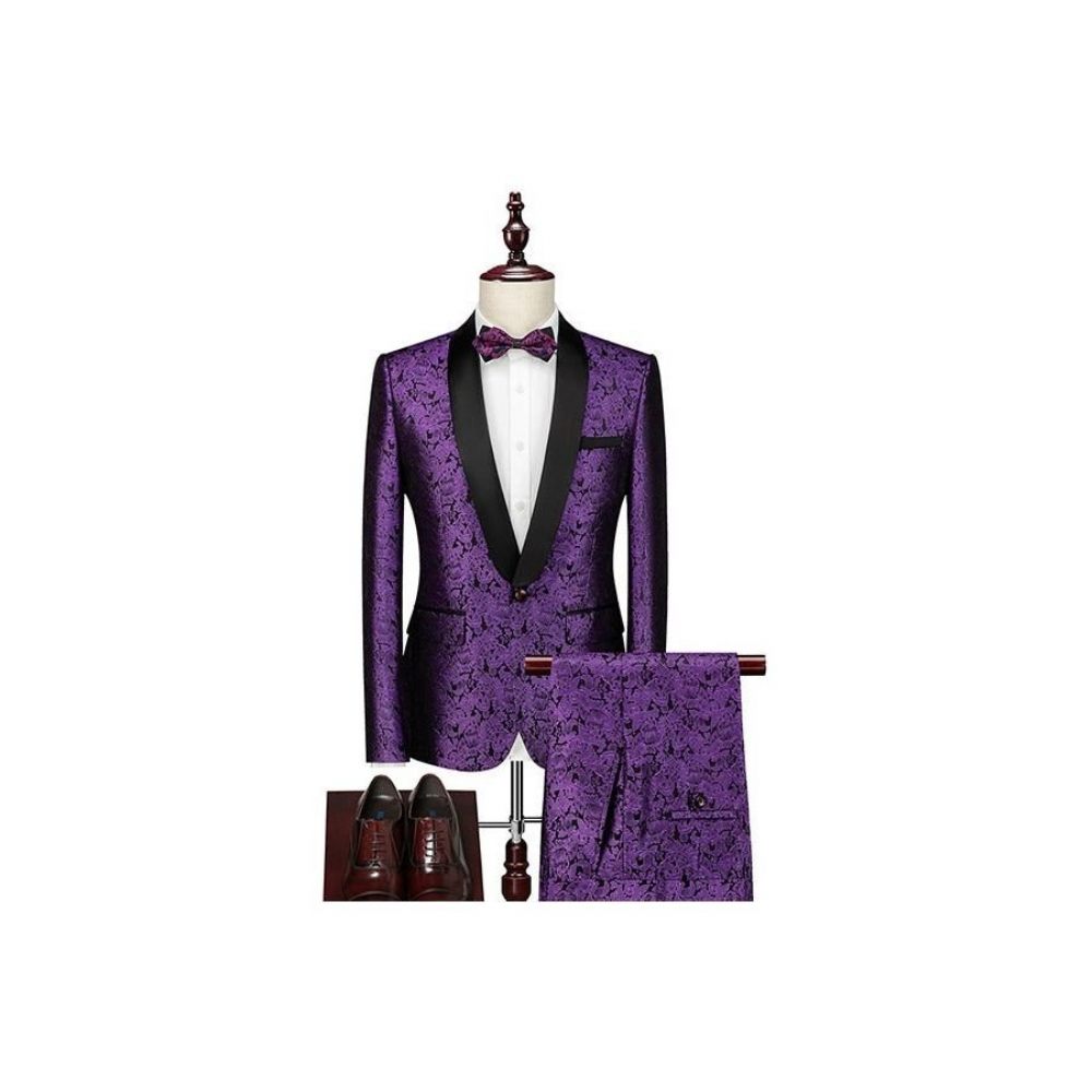 Costumes Pour Hommes Costume Skinny Chic - Violet