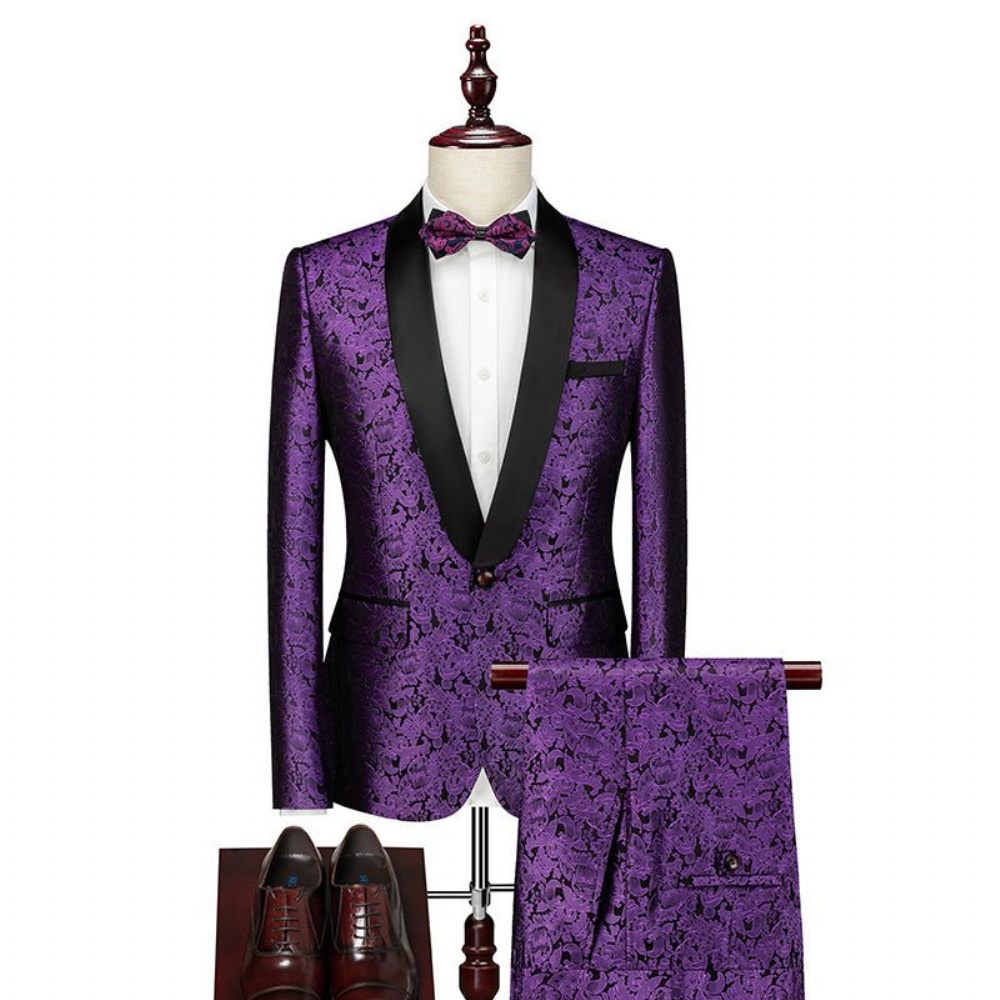 Costumes Pour Hommes Costume Skinny Chic - Violet