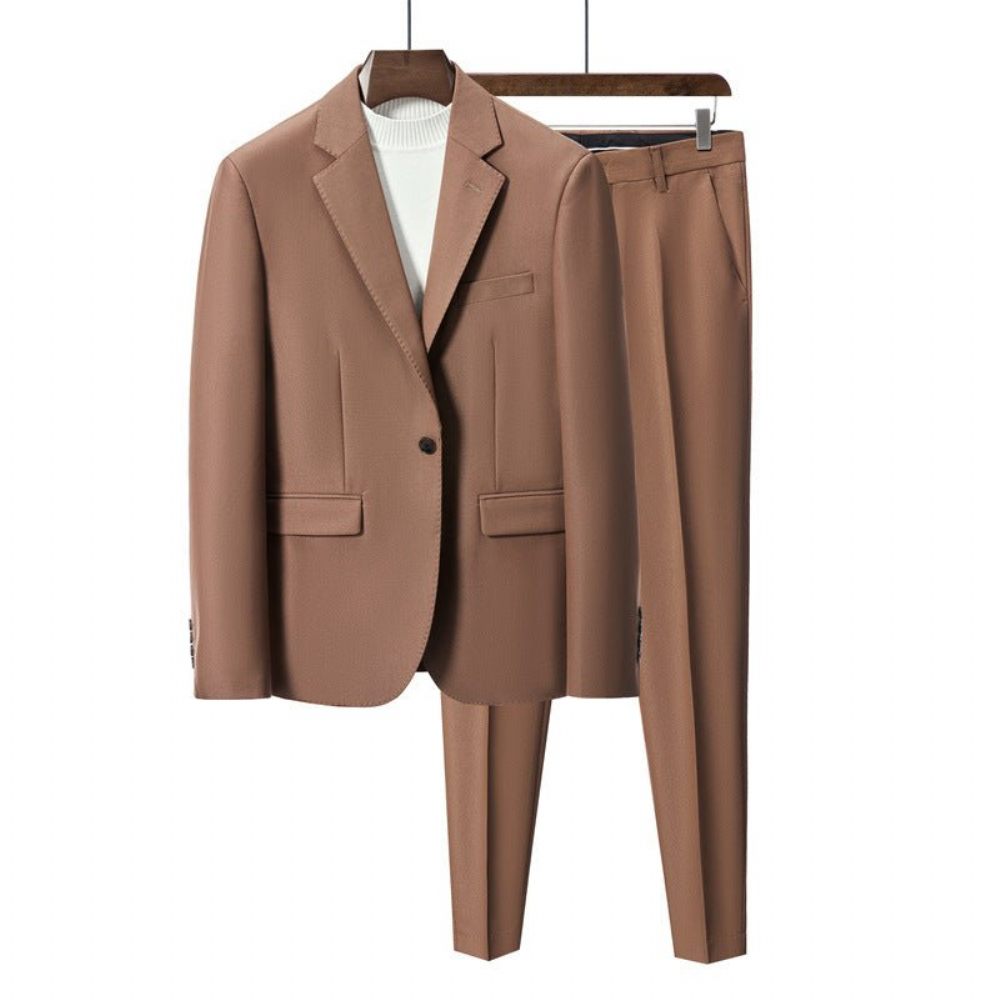 Costumes Pour Hommes Costume Skinny Chic - Marron