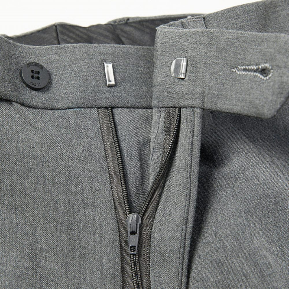 Costumes Pour Hommes Costume Skinny À Devant Plat - Gris