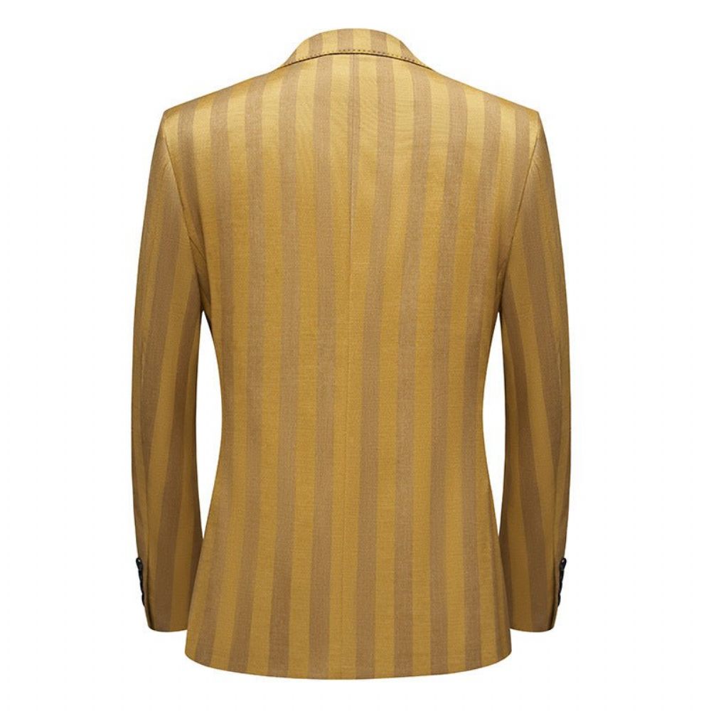 Costumes Pour Hommes Coupe Skinny Haut - Jaune