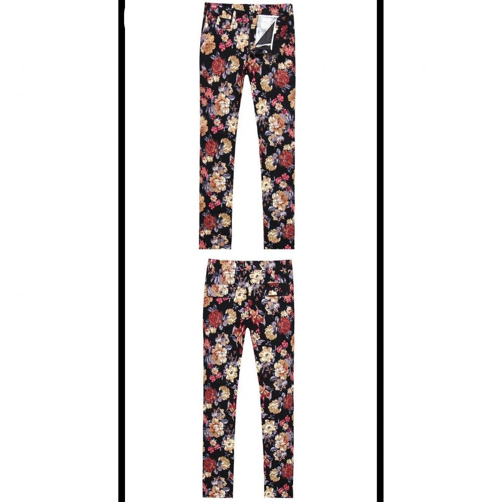 Costumes Pour Hommes Floral Chic Simple Boutonnage Veste Pantalon - Exotique