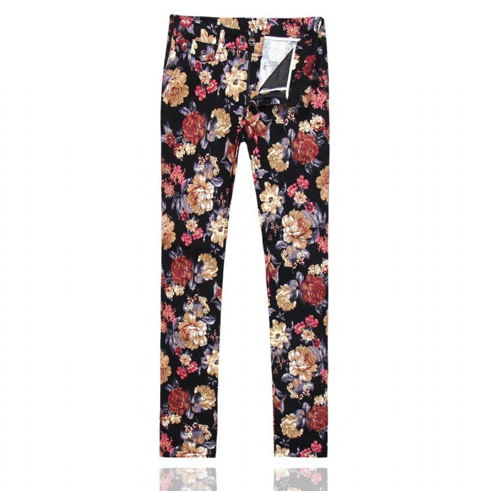 Costumes Pour Hommes Floral Chic Simple Boutonnage Veste Pantalon - Exotique