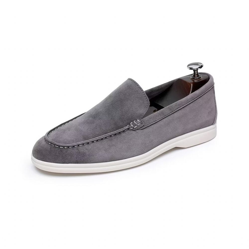 Mocassins Homme Cuir - Gris