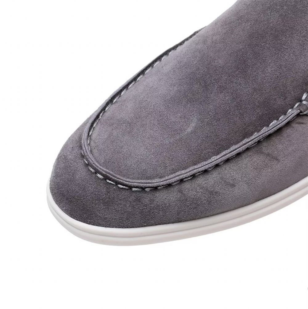 Mocassins Homme Cuir - Gris