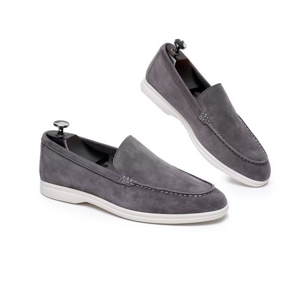 Mocassins Homme Cuir - Gris