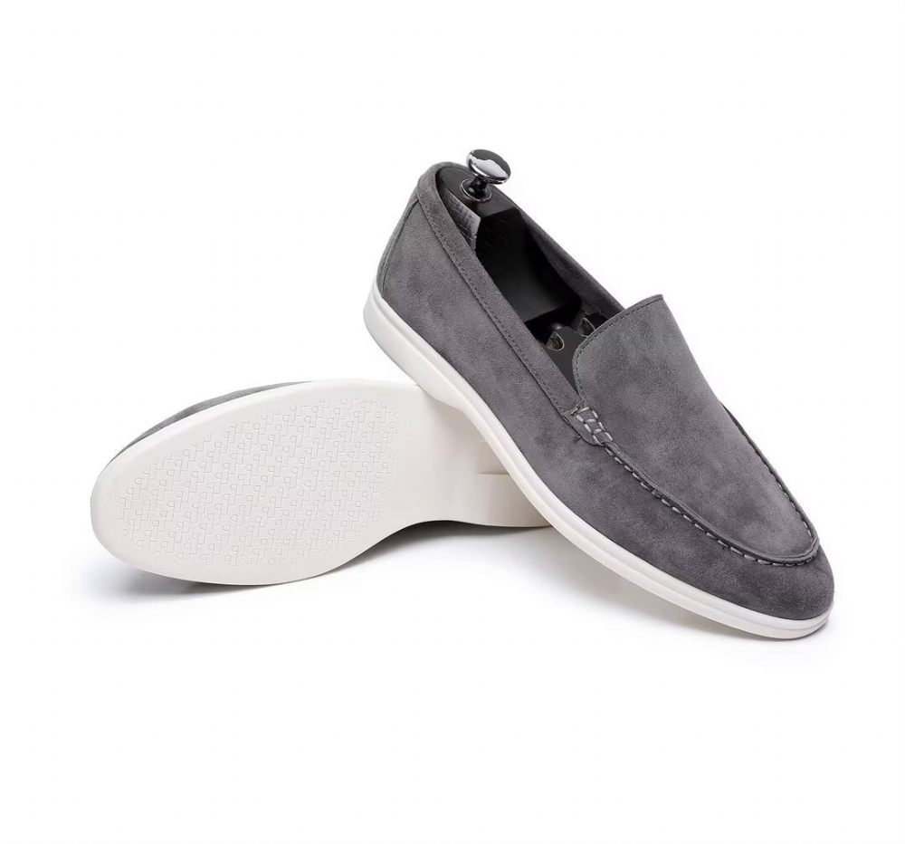 Mocassins Homme Cuir - Gris