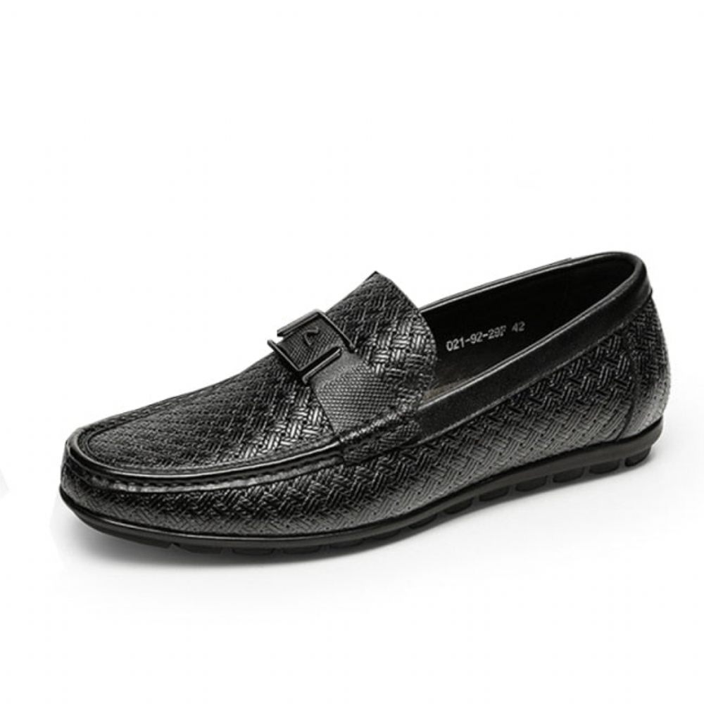 Mocassins Pour Hommes Chaussures À Enfiler Crocflex Exotiques Chics - Noir