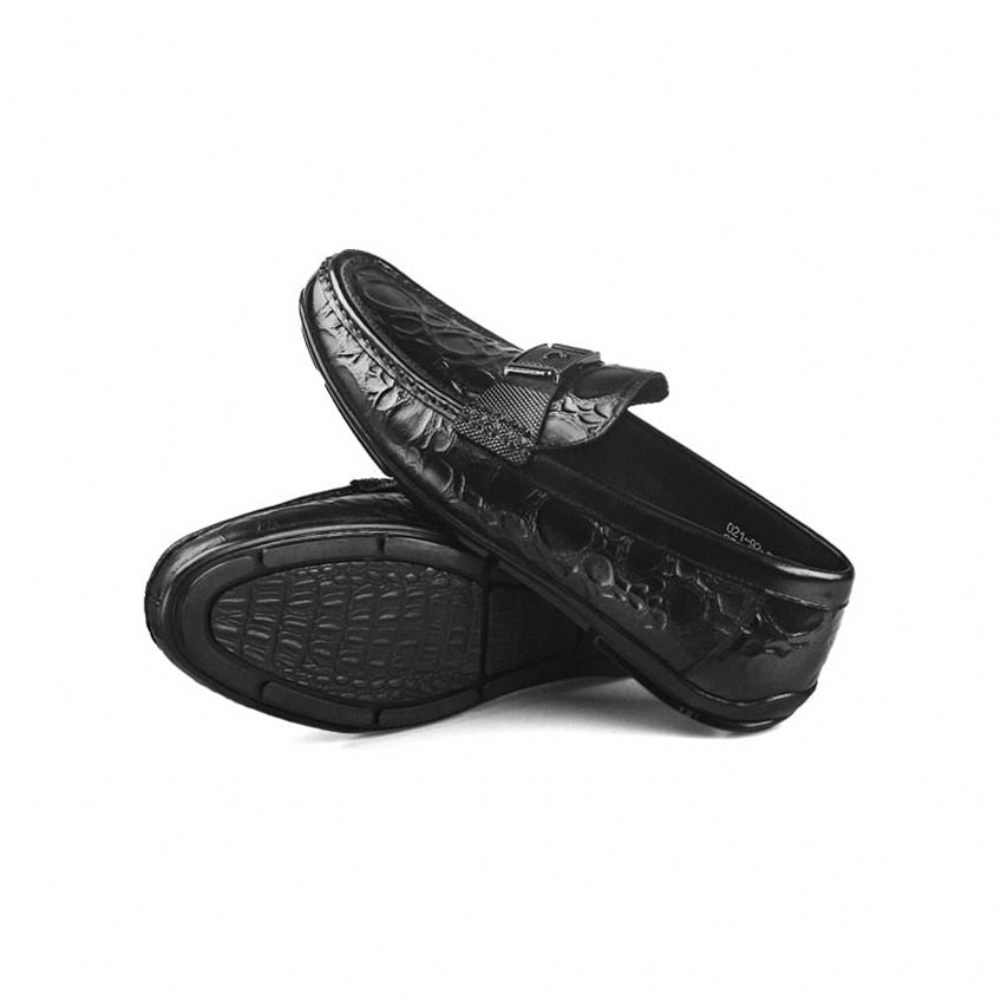 Mocassins Pour Hommes Chaussures À Enfiler Crocflex Exotiques Chics - Noir 2