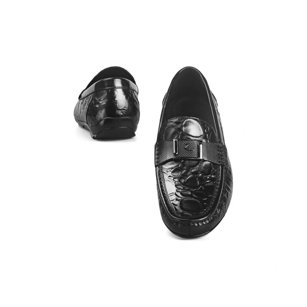 Mocassins Pour Hommes Chaussures À Enfiler Crocflex Exotiques Chics - Noir 2