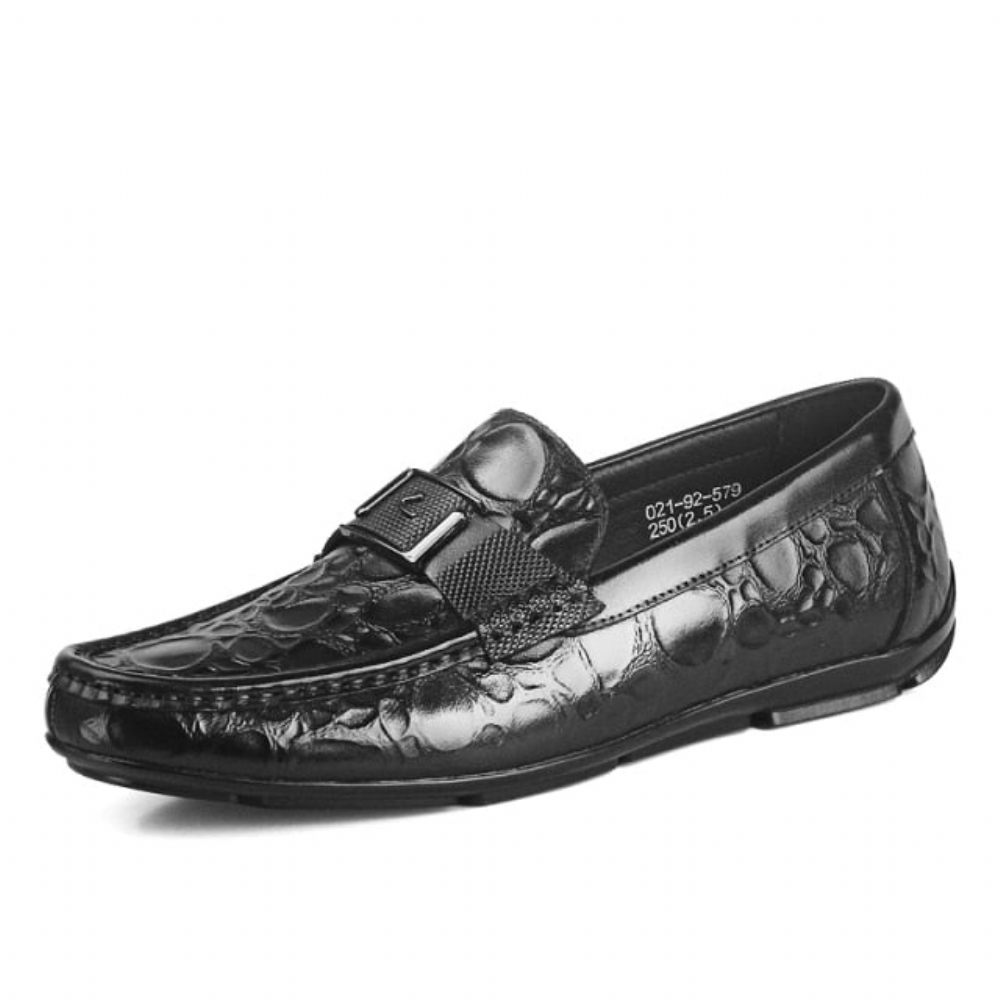 Mocassins Pour Hommes Chaussures À Enfiler Crocflex Exotiques Chics - Noir 2