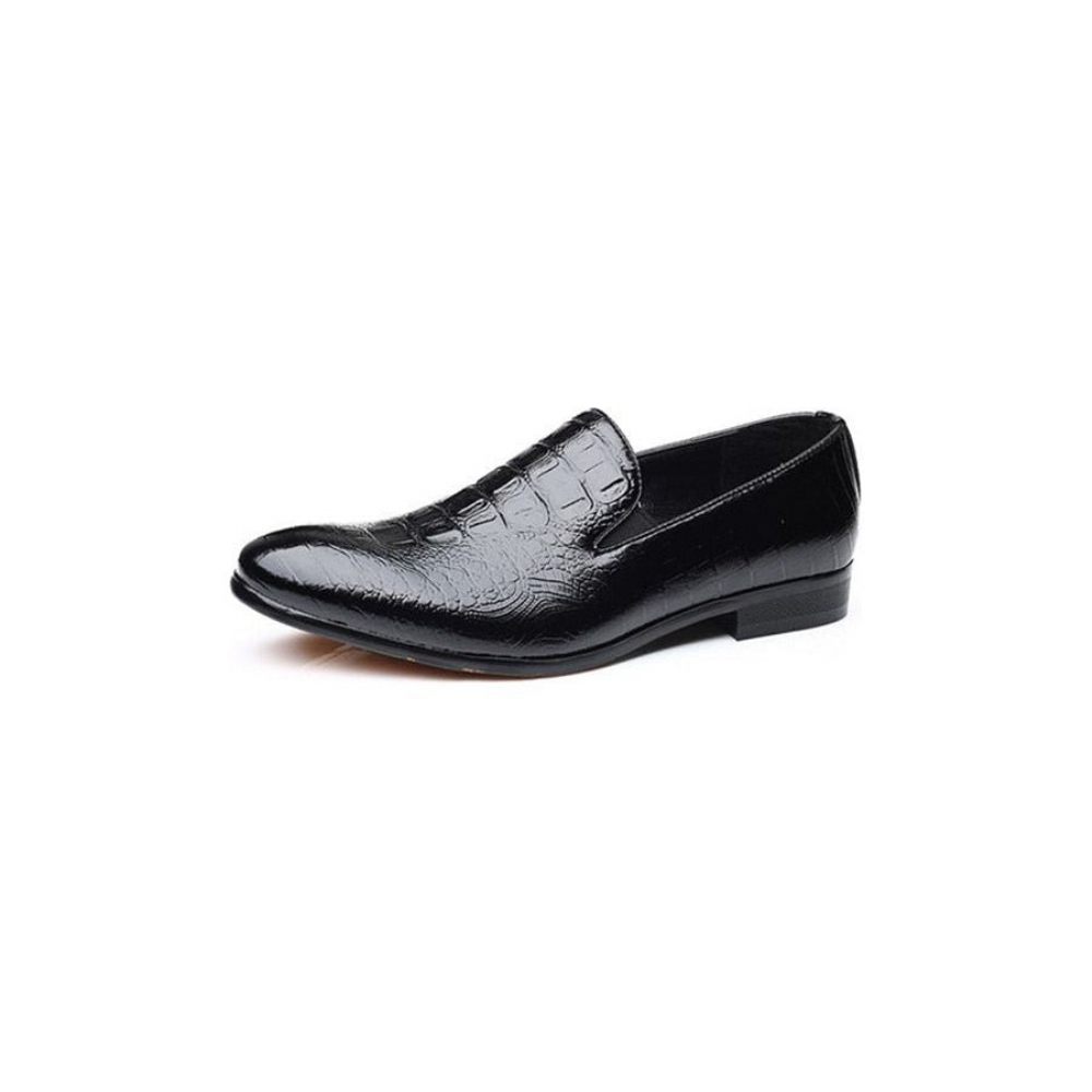 Mocassins Pour Hommes Chaussures Richelieu À Enfiler - Noir