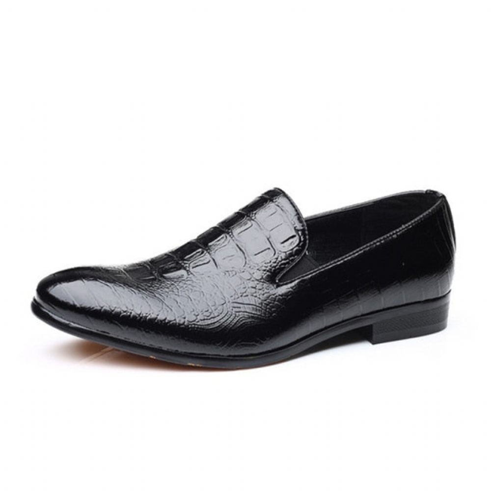 Mocassins Pour Hommes Chaussures Richelieu À Enfiler - Noir