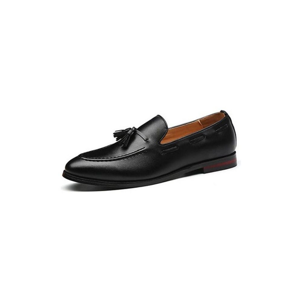 Mocassins Pour Hommes Chaussures Robe Mariée Glamour À Pampilles - Noir