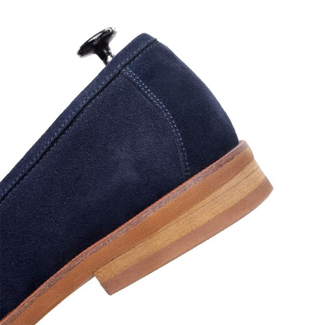 Mocassins Pour Hommes Classiques Cuir - Bleu