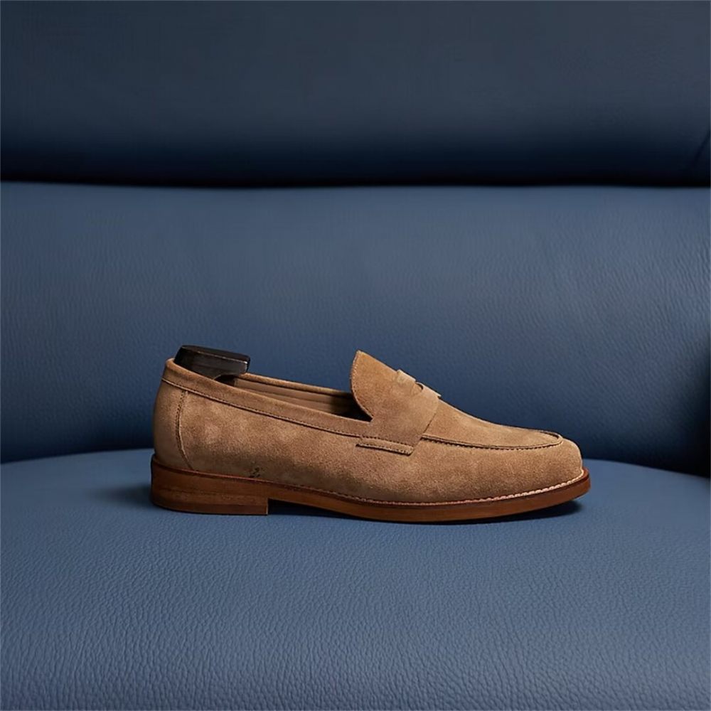 Mocassins Pour Hommes Classiques Cuir - Bleu