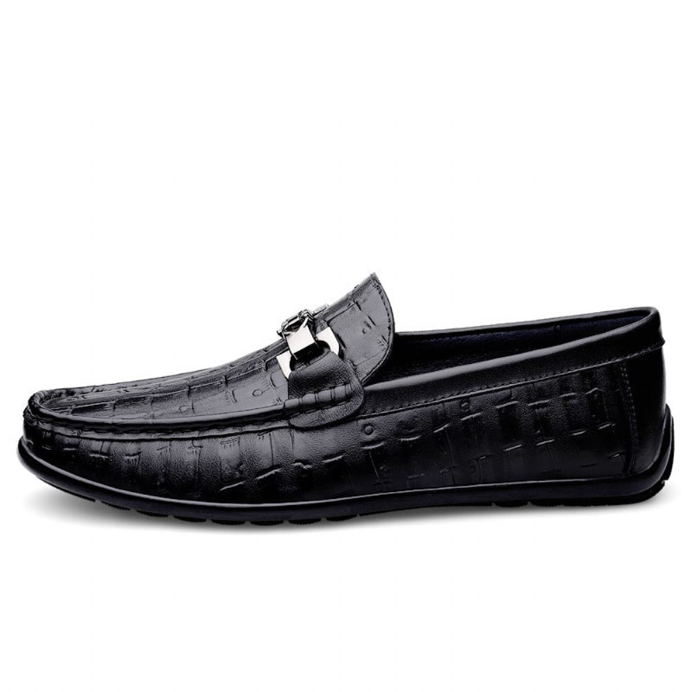 Mocassins Pour Hommes Conduite À Enfiler Modish Croctex - Noir