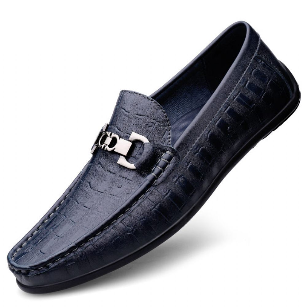 Mocassins Pour Hommes Conduite À Enfiler Modish Croctex - Bleu