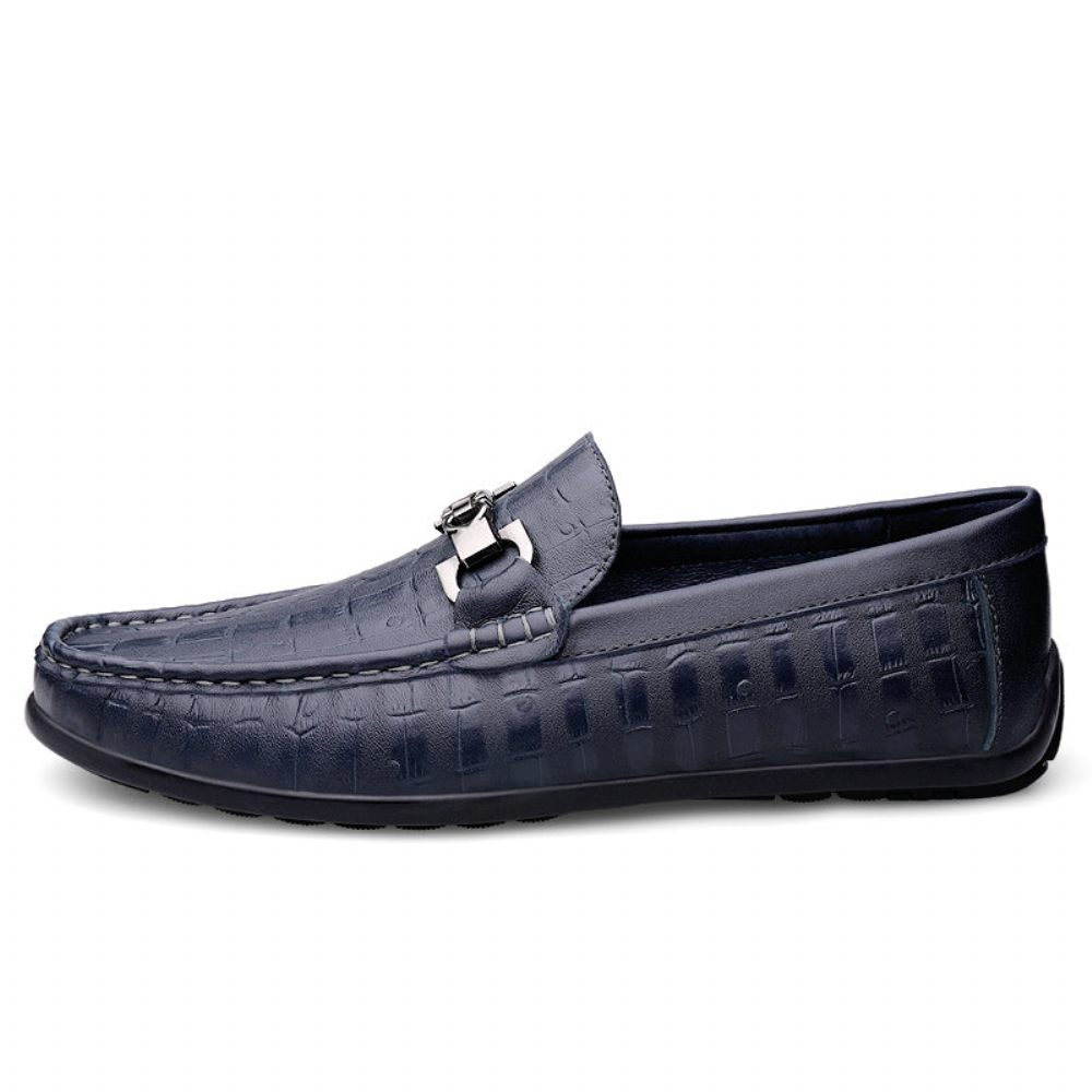 Mocassins Pour Hommes Conduite À Enfiler Modish Croctex - Bleu