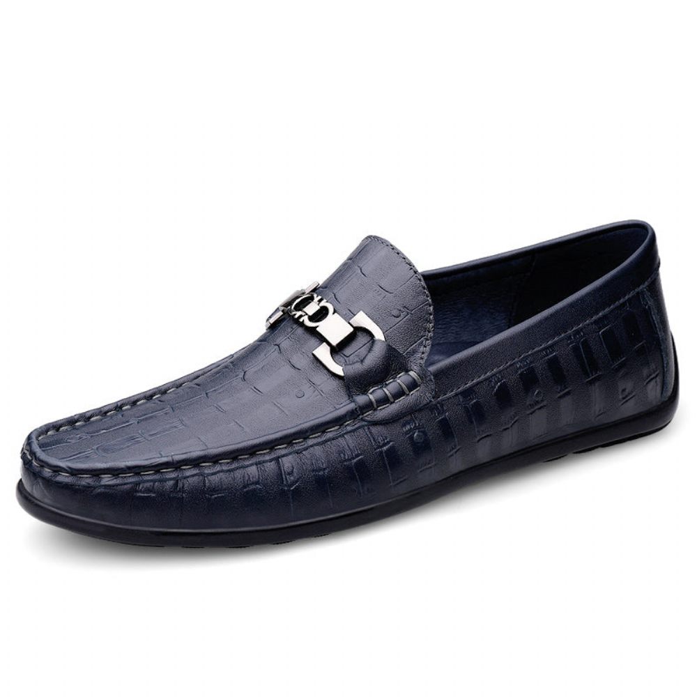 Mocassins Pour Hommes Conduite À Enfiler Modish Croctex - Bleu