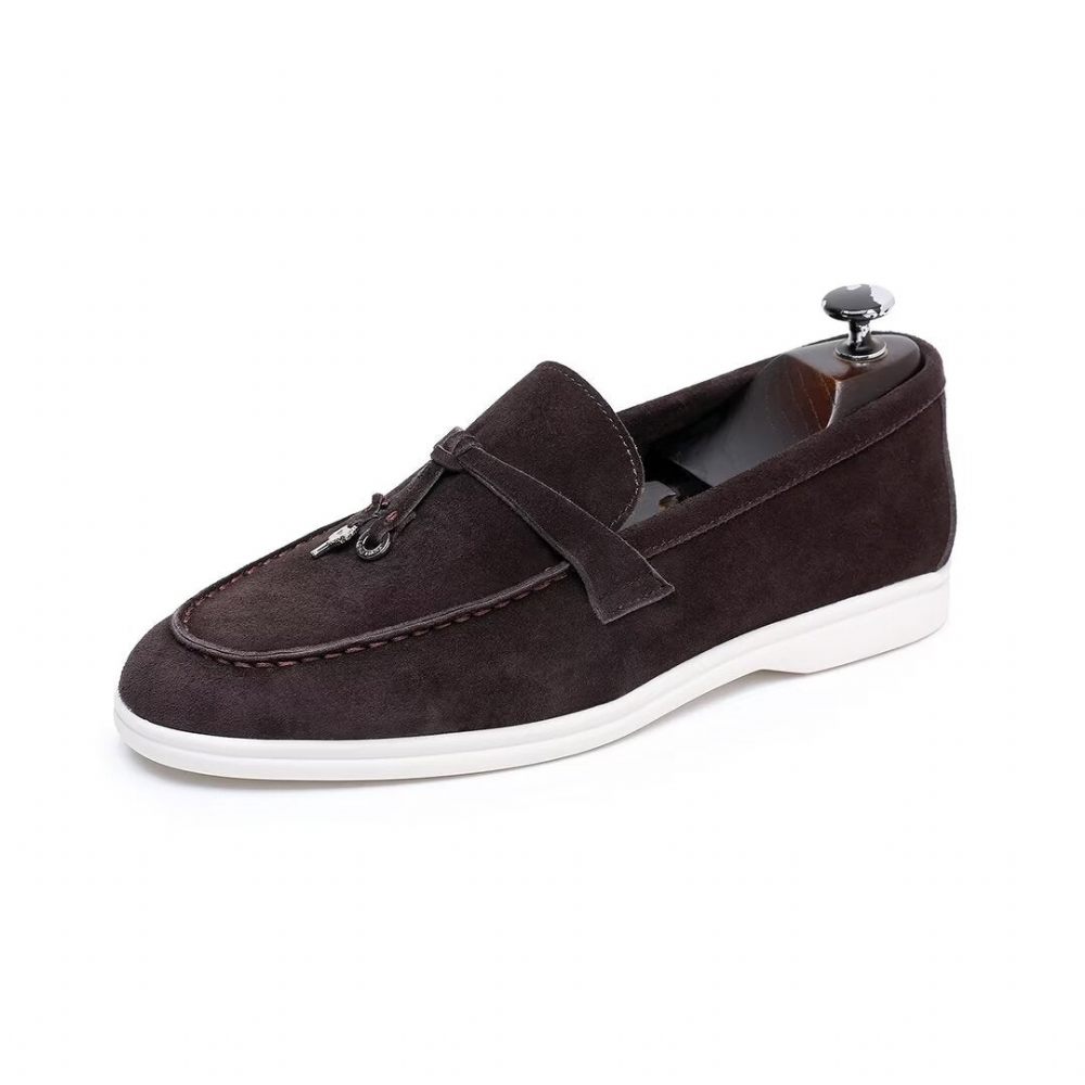 Mocassins Pour Hommes Cuir - Café