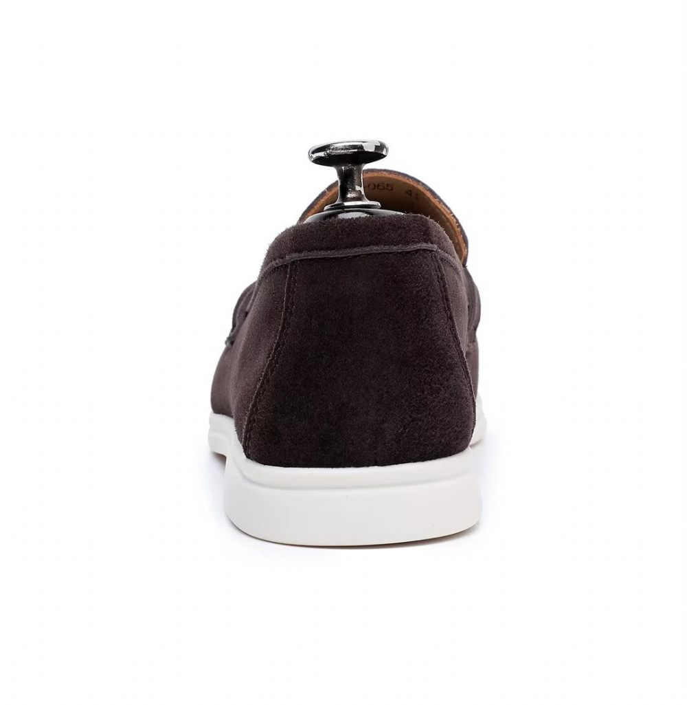 Mocassins Pour Hommes Cuir - Café