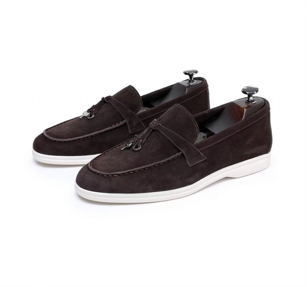 Mocassins Pour Hommes Cuir - Café