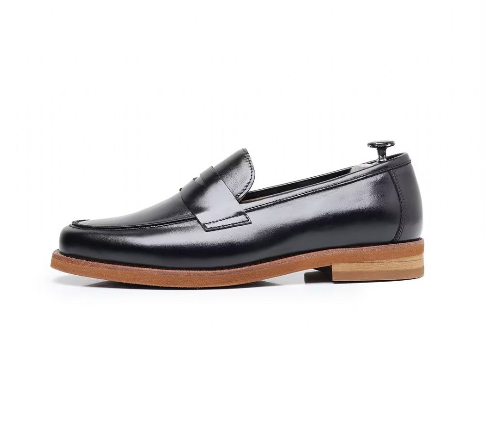 Mocassins Pour Hommes Cuir - Noir