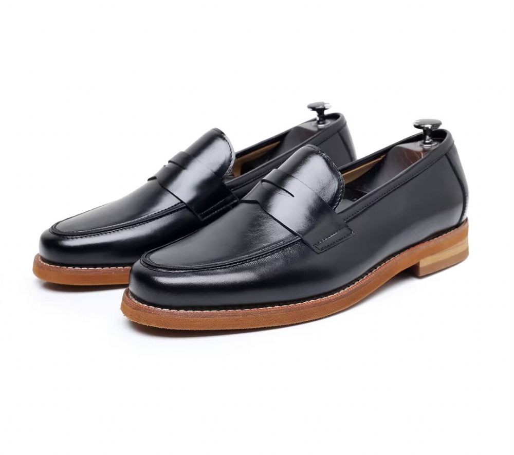 Mocassins Pour Hommes Cuir - Noir