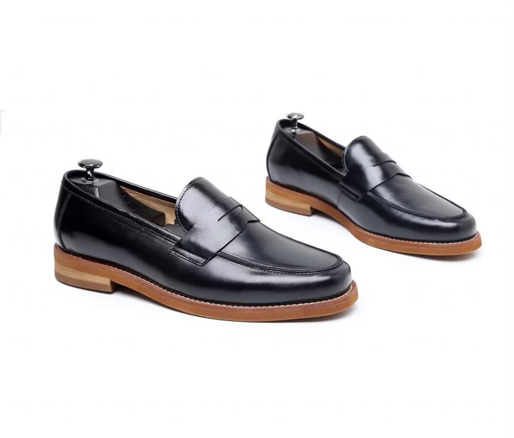 Mocassins Pour Hommes Cuir - Noir