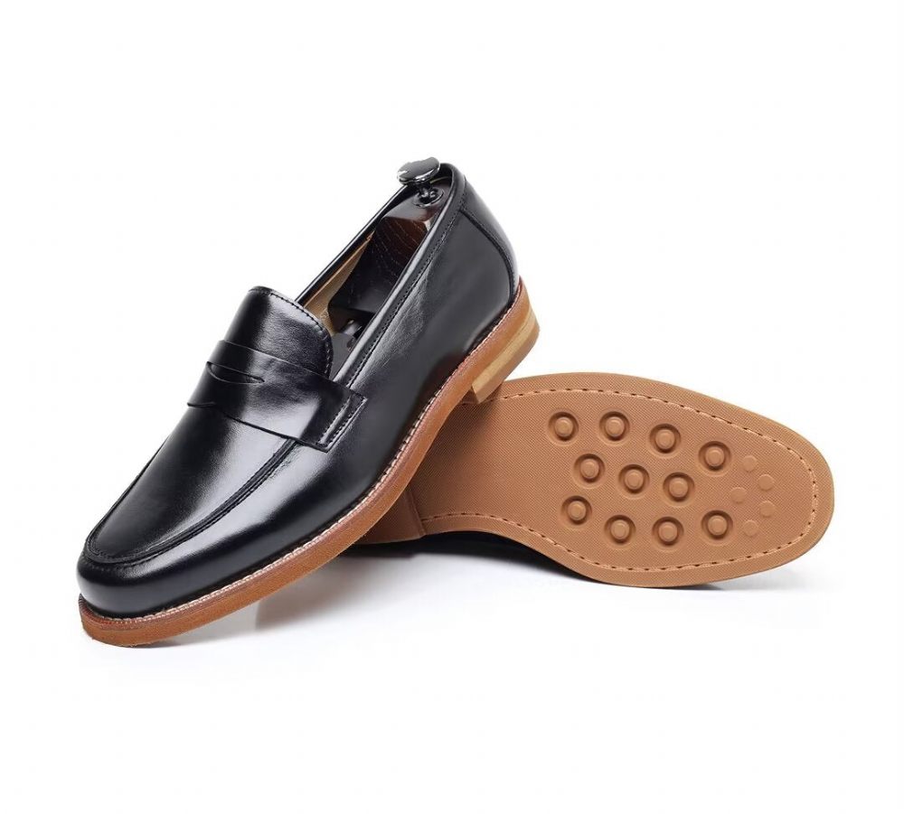 Mocassins Pour Hommes Cuir - Noir