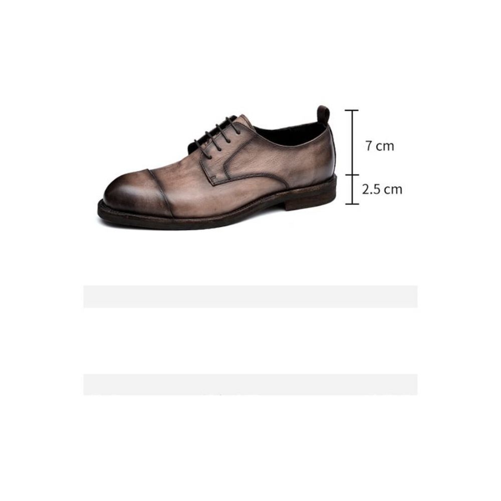 Mocassins Pour Hommes Cuir Chaussures Derby Élégantes - Chameau