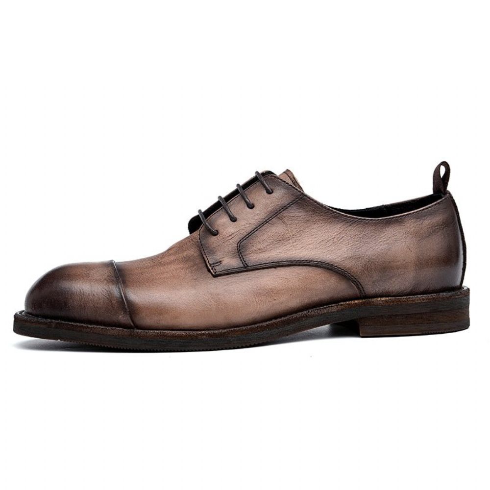 Mocassins Pour Hommes Cuir Chaussures Derby Élégantes - Chameau