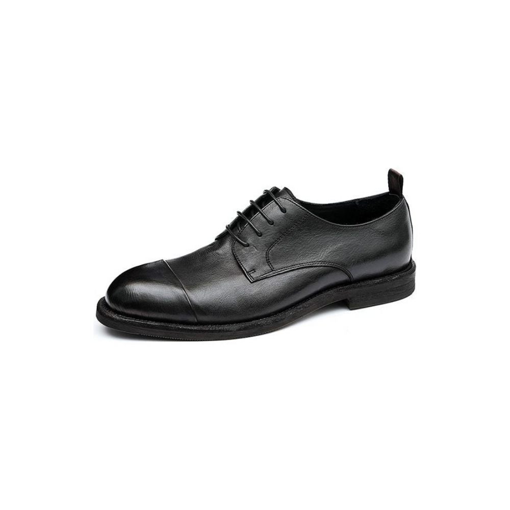 Mocassins Pour Hommes Cuir Chaussures Derby Élégantes - Noir