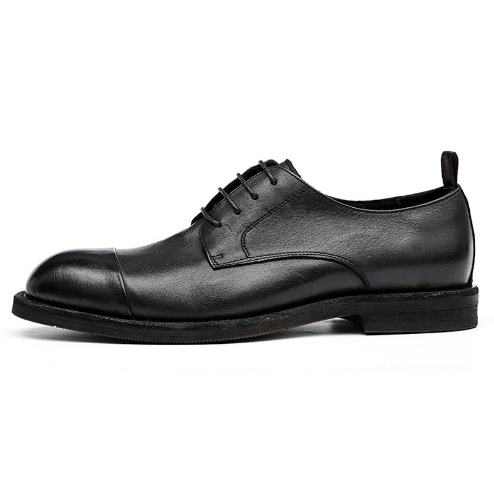 Mocassins Pour Hommes Cuir Chaussures Derby Élégantes - Noir