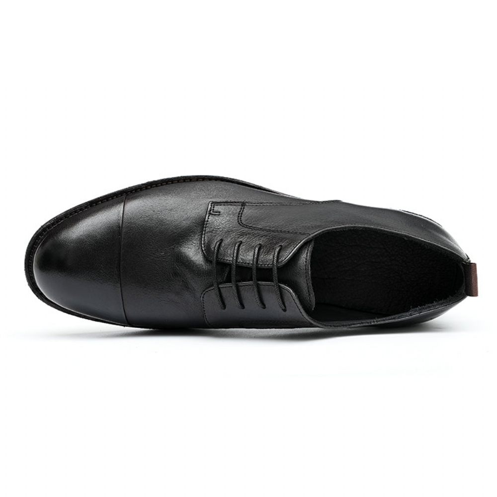 Mocassins Pour Hommes Cuir Chaussures Derby Élégantes - Noir