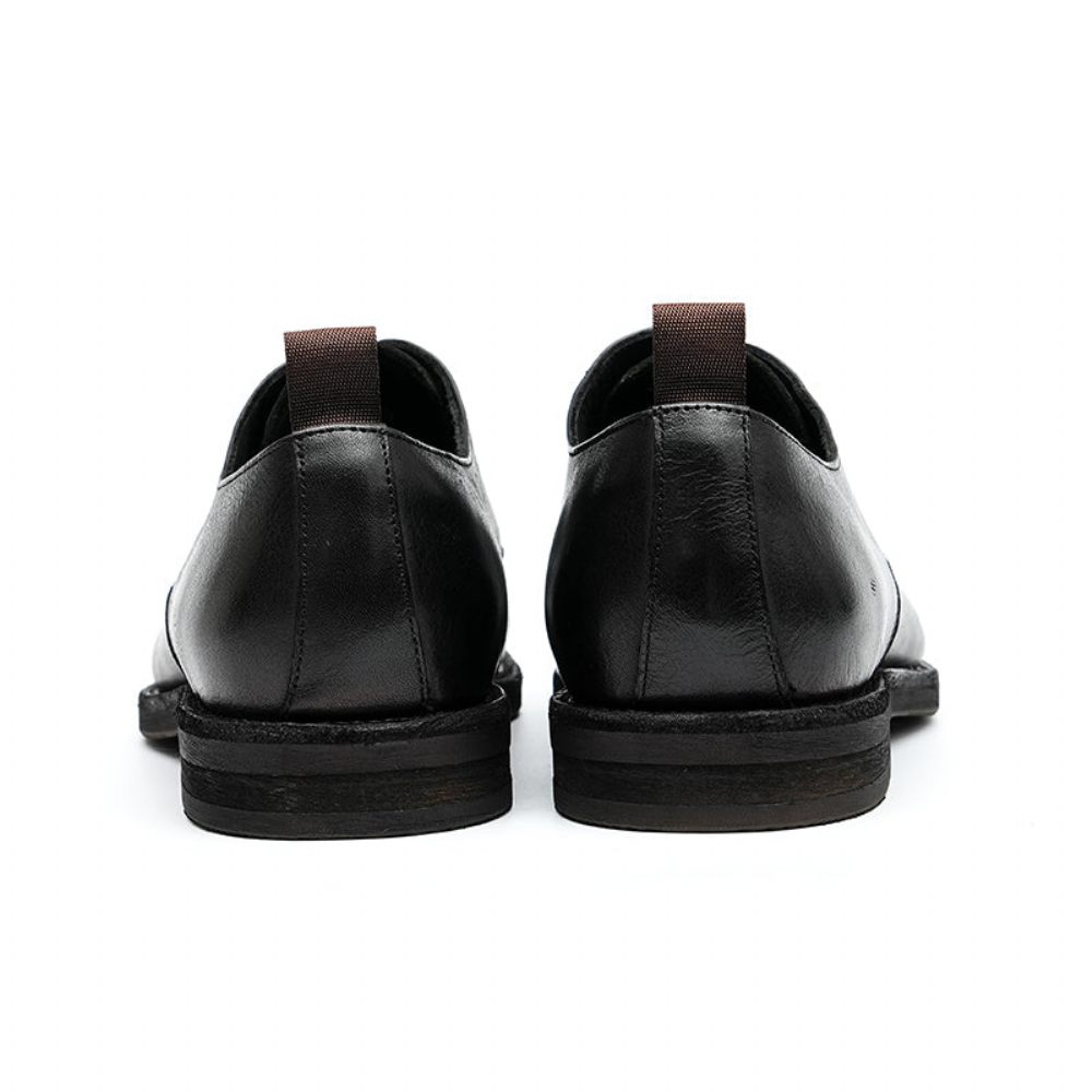 Mocassins Pour Hommes Cuir Chaussures Derby Élégantes - Noir