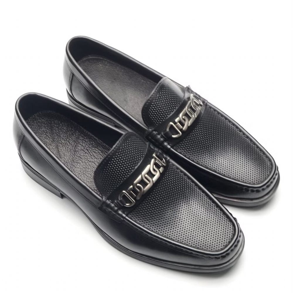 Mocassins Pour Hommes Cuir Décontractés Sophistiqués - Noir